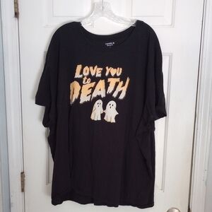 Torrid Black Tee with Ghost Print